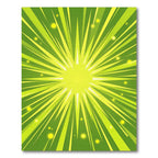 Radiant Lime Green Sunburst Explosion Rug