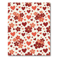 Romantic Red Sakura Cherry Blossom Heart Rug