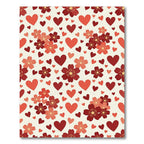 Romantic Red Sakura Cherry Blossom Heart Rug