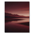 Minimalist Crimson Mountain Horizon Gradient Rug