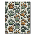 Woodland Bear Paw Cabin Forest Scene Rug
