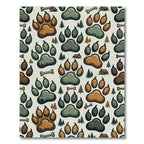 Woodland Bear Paw Cabin Forest Scene Rug