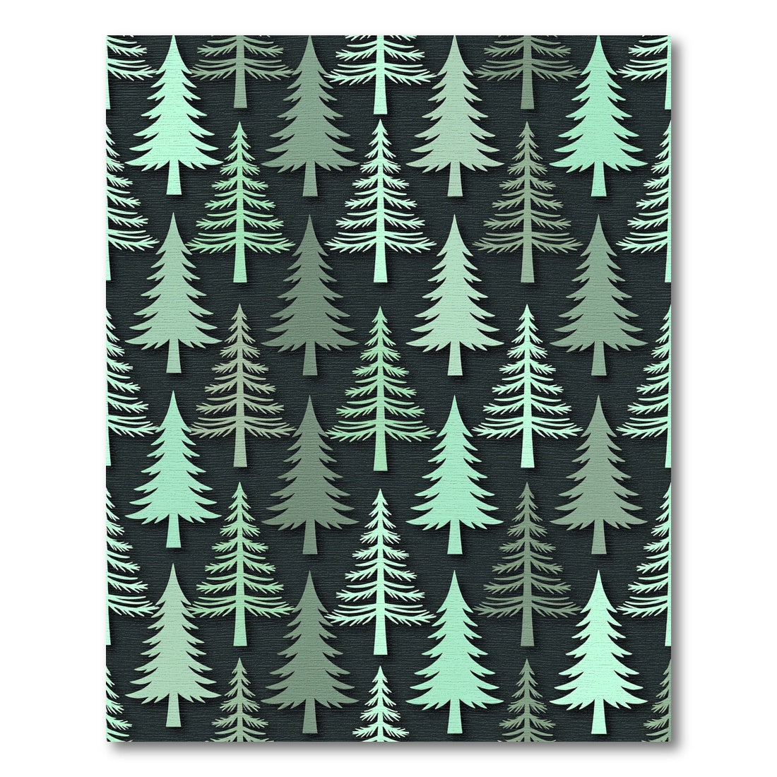 Minimalist Sage Green Evergreen Forest Rug