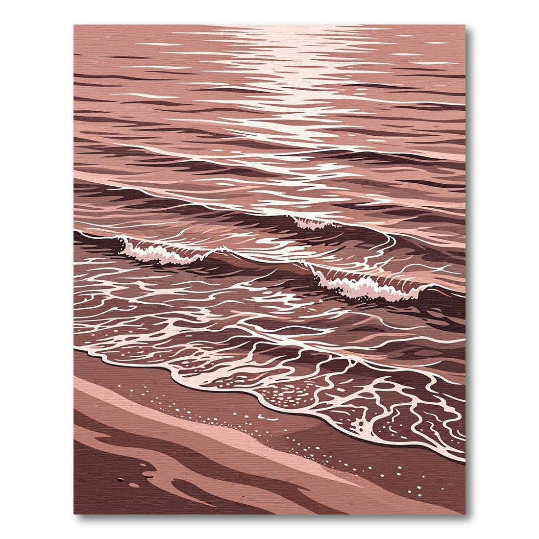 Rose Gold Water Ripple Accent Rug