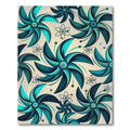 Teal Emerald Atomic Pinwheel Rug