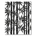 Black Bamboo Forest Branches Rug