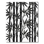 Black Bamboo Forest Branches Rug
