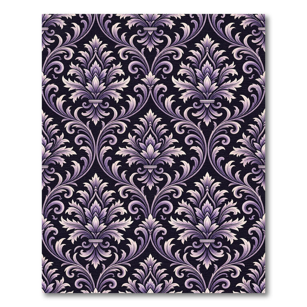 Lavendar Fillee Damask Flourish Rug