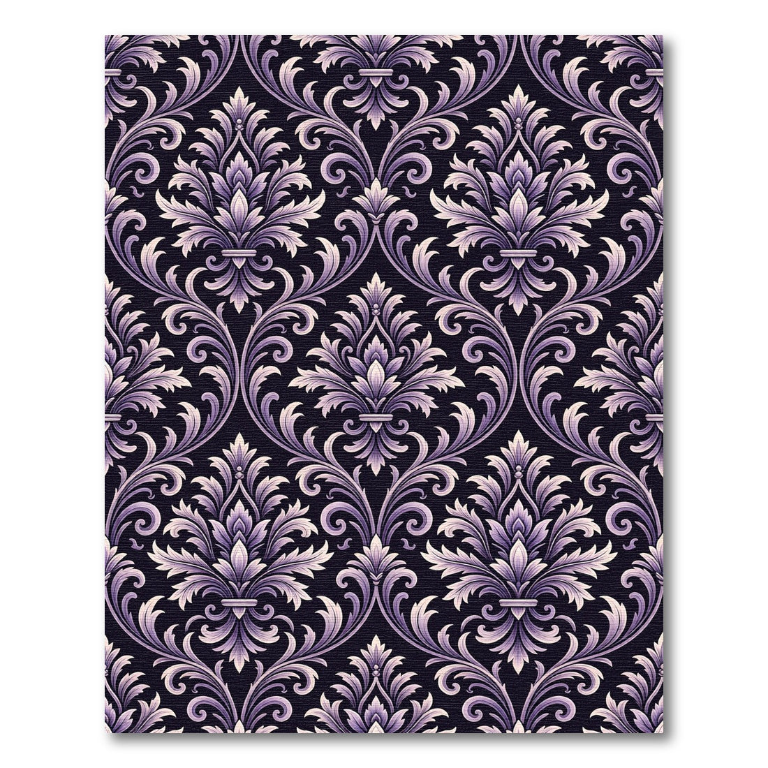 Lavendar Fillee Damask Flourish Rug