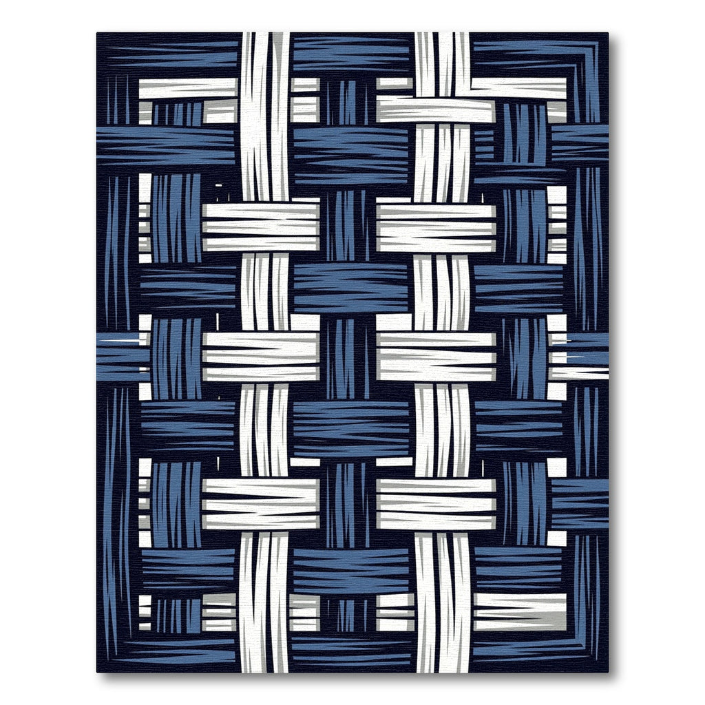 Woven Indigo White Stripe Rug