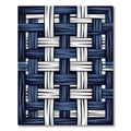 Woven Indigo White Stripe Rug