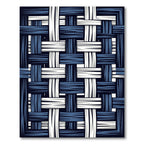Woven Indigo White Stripe Rug