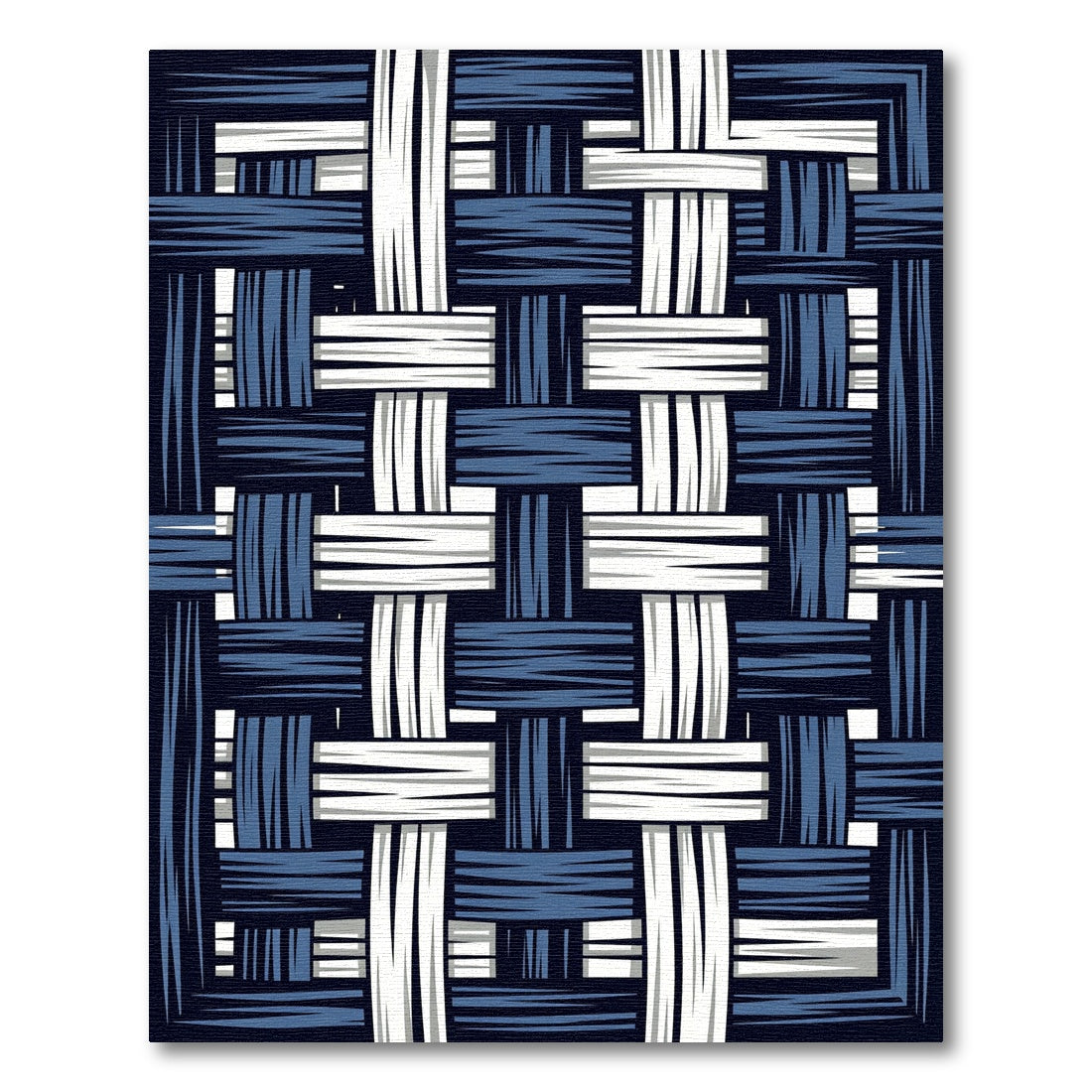 Woven Indigo White Stripe Rug