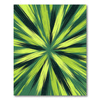 Abstract Green Burst Starburst Rug