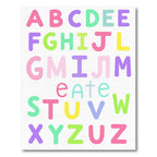 Pastel Alphabet Blocks Composition Rug