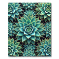 Verdant Succulent Botanical Symmetry Art Rug