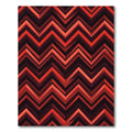 Bold Red Zigzag Chevron Rug