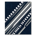Minimalist Navy Geometric Diagonal Stripe Rug