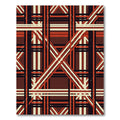 Crisscross Rustic Red Wood Texture Rug
