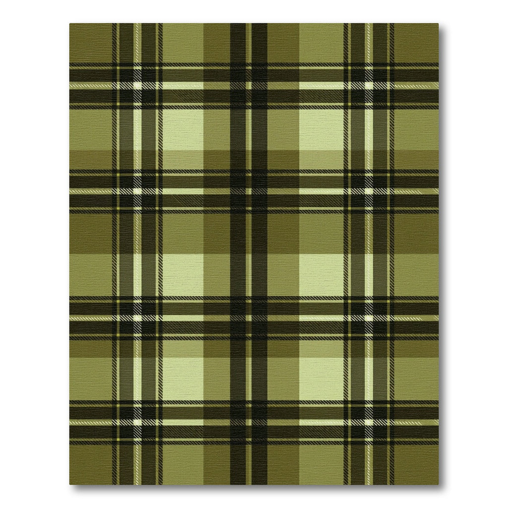 Classic Olive Plaid Tartan Check Rug
