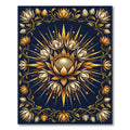 Golden Botanical Radiance Floral Medallion Rug