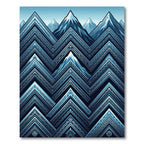Abstract Blue Mountain Aztec Rug