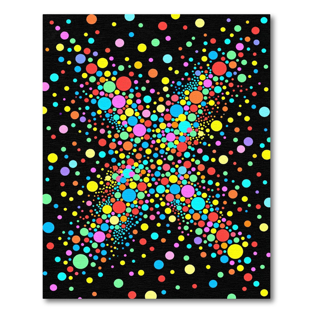 Colorful Polka Dot Burst Rug