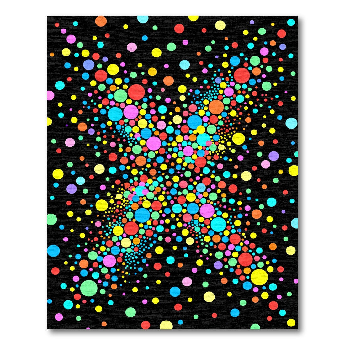 Colorful Polka Dot Burst Rug