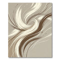 Modern Swirling Beige and Brown Abstract Rug