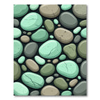 Serene Beach Stone Cluster Rug