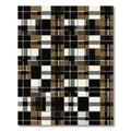 Modern Black And Tan Plaid Rug