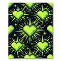 Neon Pixel Heart Radiant Star Field Rug