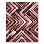 Rose Gold Geometric Chevron Abstract Rug