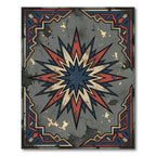 Distressed Midnight Star Geometric Emblem Rug