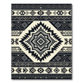 Monochrome Geometric Tribal Diamond Art Rug