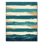 Coastal Wave Stripes Coastal Rug
