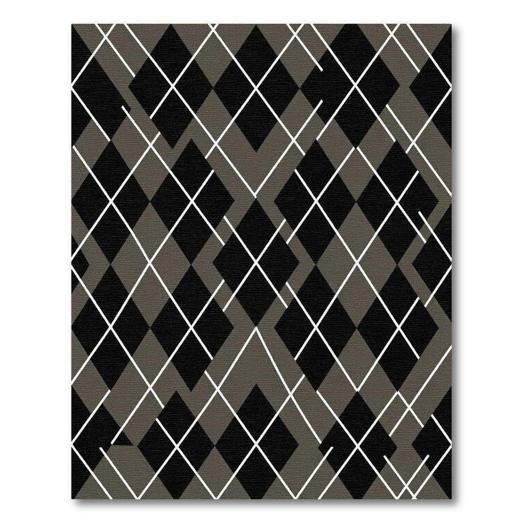Dark Diamond Geometric Overlay Rug