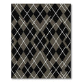 Dark Diamond Geometric Overlay Rug