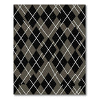 Dark Diamond Geometric Overlay Rug