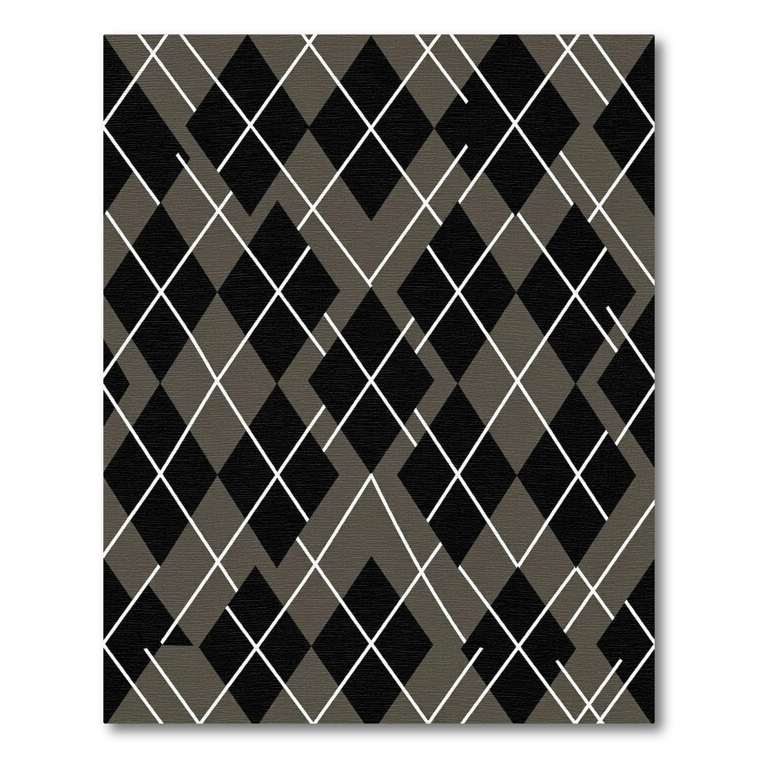 Dark Diamond Geometric Overlay Rug