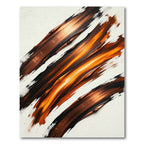 Earthy Bronze Abstract Copper Swirl Rug