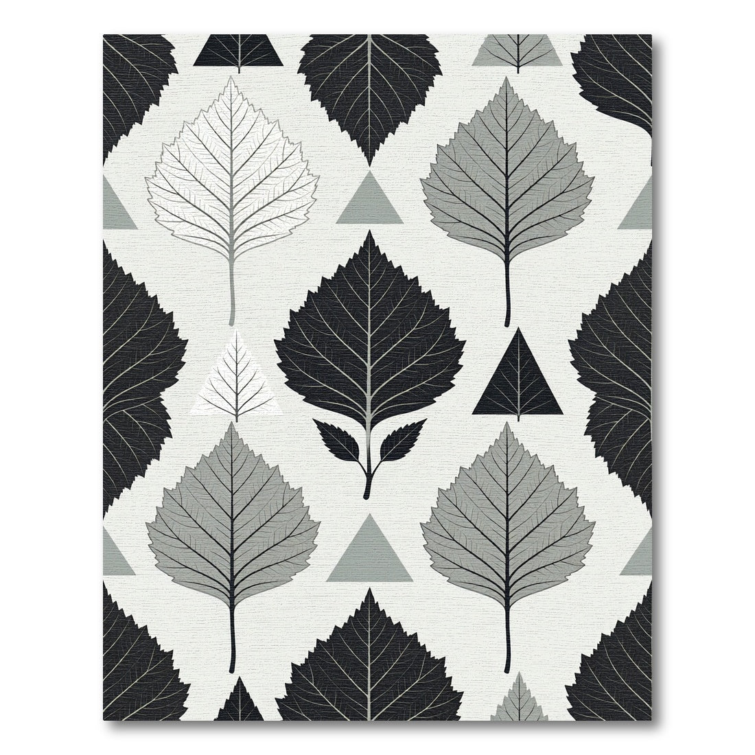 Monochromatic Leaf and Triangle Geometric Rug