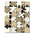 Neutral Jigsaw Interlocking Puzzle Shape Rug