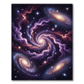 Cosmic Purple Nebula Whirlpool Galaxy Rug