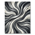 Monochrome Wavy Flow Abstract Area Rug