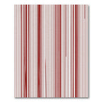 Deep Red Vertical Stripes Rug