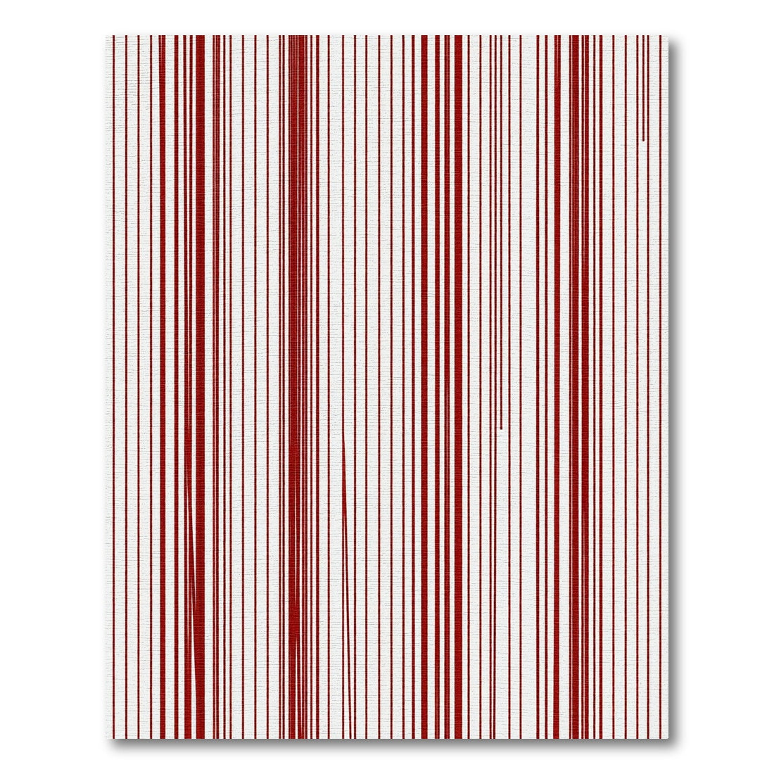 Deep Red Vertical Stripes Rug