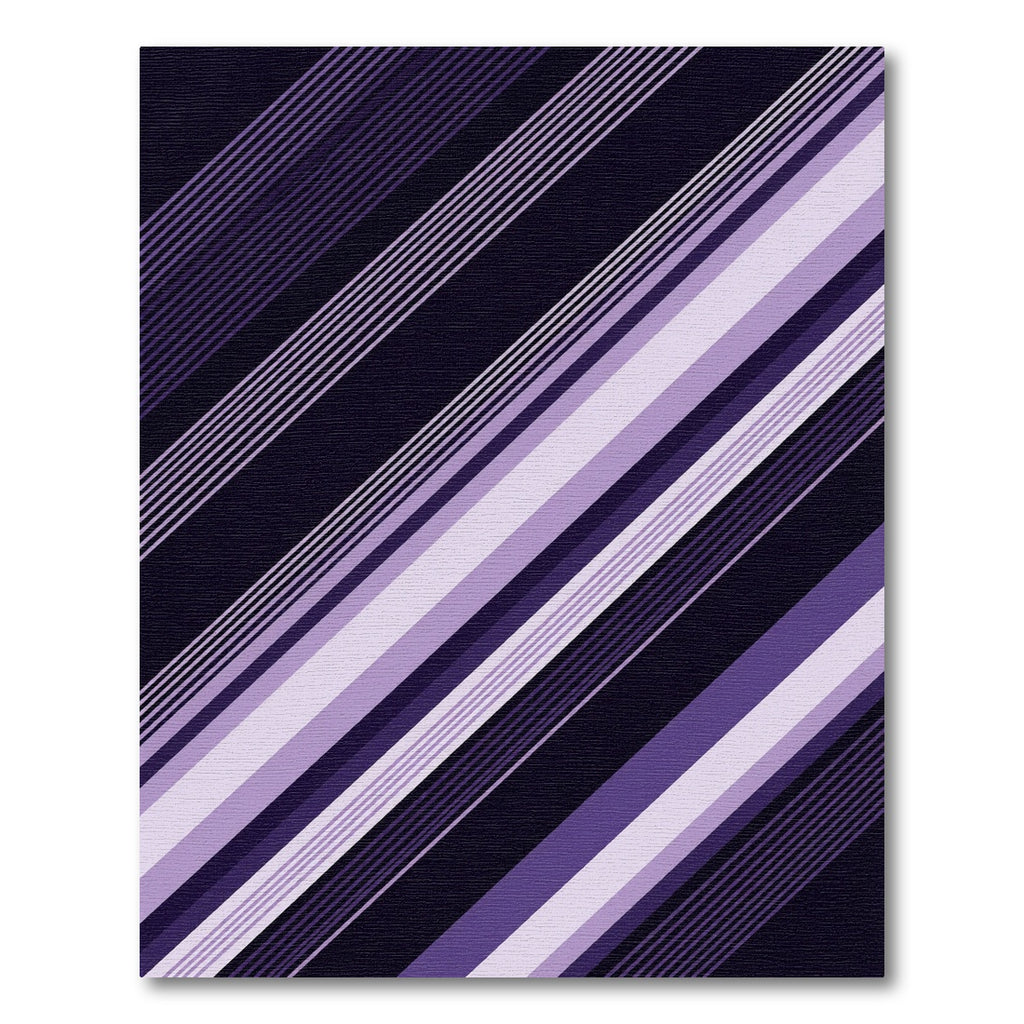 Modern Purple Diagonal Stripe Rug