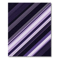 Modern Purple Diagonal Stripe Rug