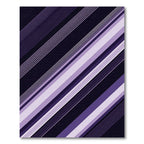 Modern Purple Diagonal Stripe Rug
